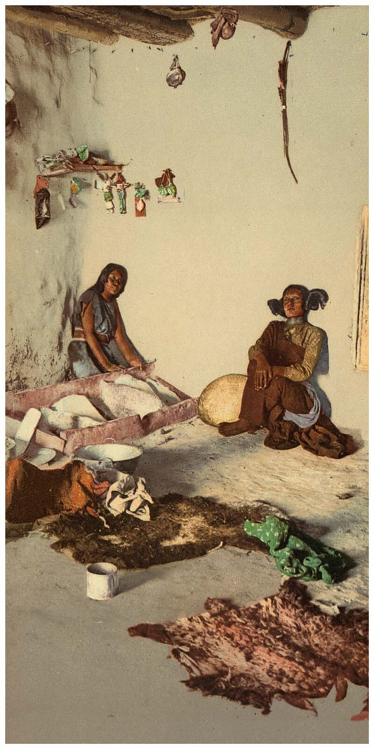 Women at the Matate, Moki pueblos 0400-2590