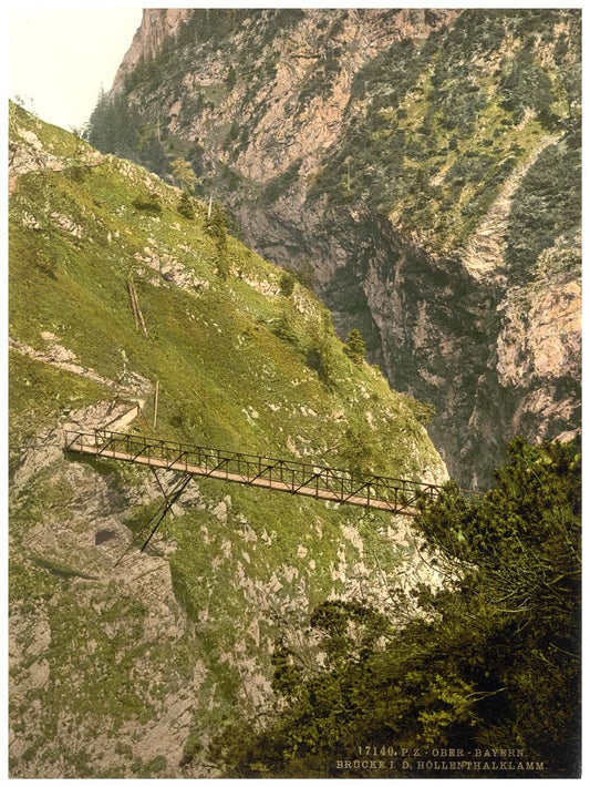 A bridge, Hollenthalklamm, Upper Bavaria, Germany 0400-3021