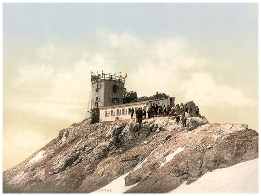 Zugspitze with signal station, Upper Bavaria, Germany 0400-3358