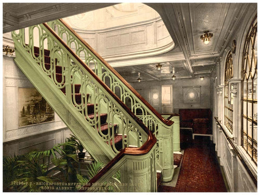 "Konig Albert," staircase, North German Lloyd, Royal Mail Steamers 0400-3775
