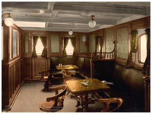 "Konig Albert," smoking cabin, second class, North German Steamers 0400-3778