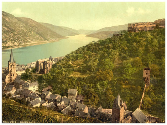 Bacharach and ruins of Stahleck, the Rhine, Germany 0400-3976