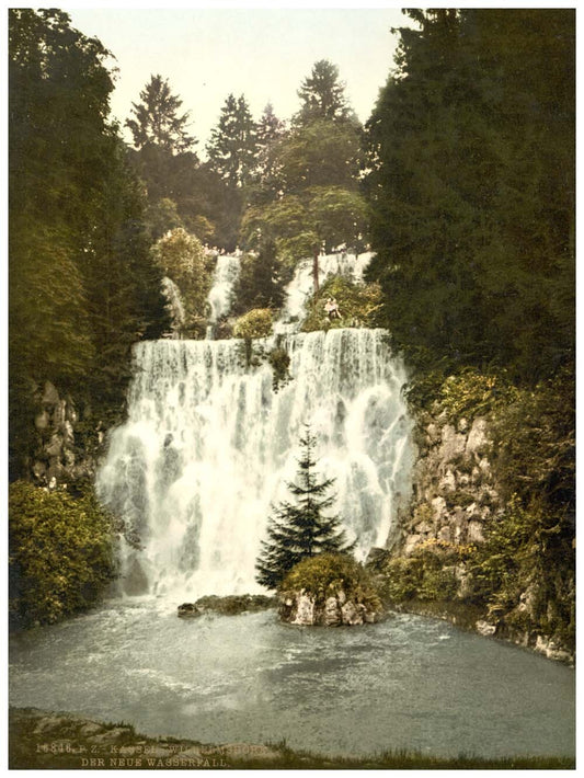 The New Waterfall, Wilhelmshohe, Kassel, Hesse-Nassau, Germany 0400-4375