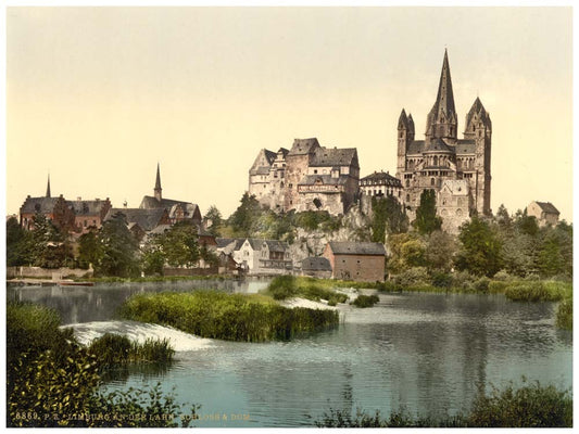 Castle and cathedral, Limburg an der Lahn, Hesse-Nassau, Germany 0400-4390