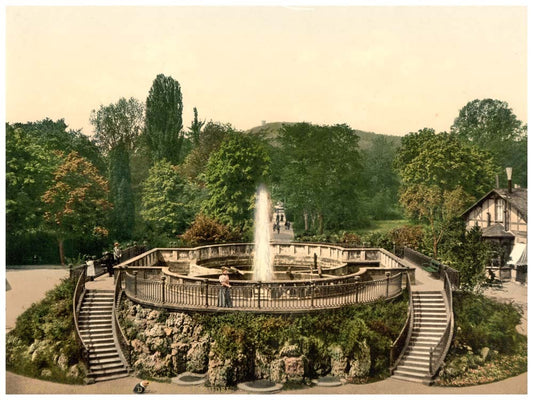 Bad Nauheim, the Great Fountain, Hesse-Nassau, Germany 0400-4413