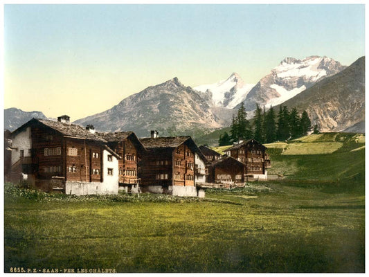 Saas Fee, Sennhutten, Valais, Alps of, Switzerland 0400-4527
