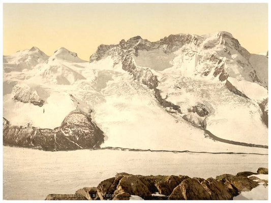 The Twins (Castor and Pollux), the Breithorn, etc., Valais, Alps of, Switzerland 0400-4543