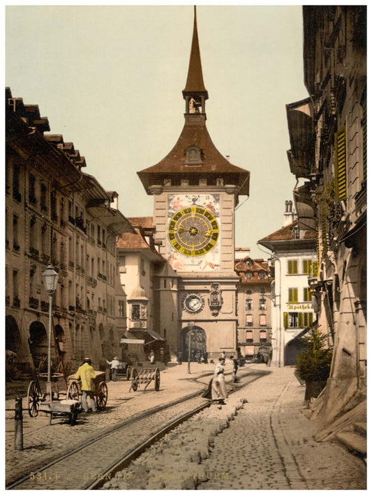 The clock tower, Berne, Town, Switzerland 0400-4611