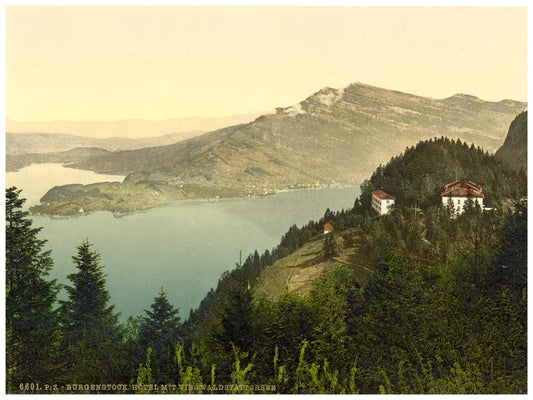 Burgenstock, hotel and lake, Lake Lucerne, Switzerland 0400-5005