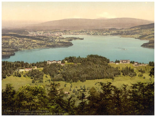 Burgenstock, view of Lucerne, Lake Lucerne, Switzerland 0400-5006