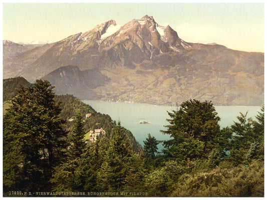 Burgenstock and Pilatus, Lake Lucerne, Switzerland 0400-5007