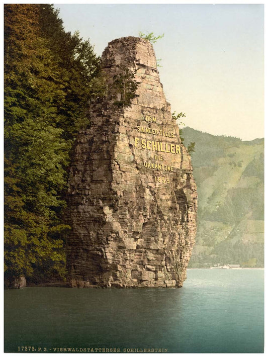 Brunnen, Schillerstein, Lake Lucerne, Switzerland 0400-5013