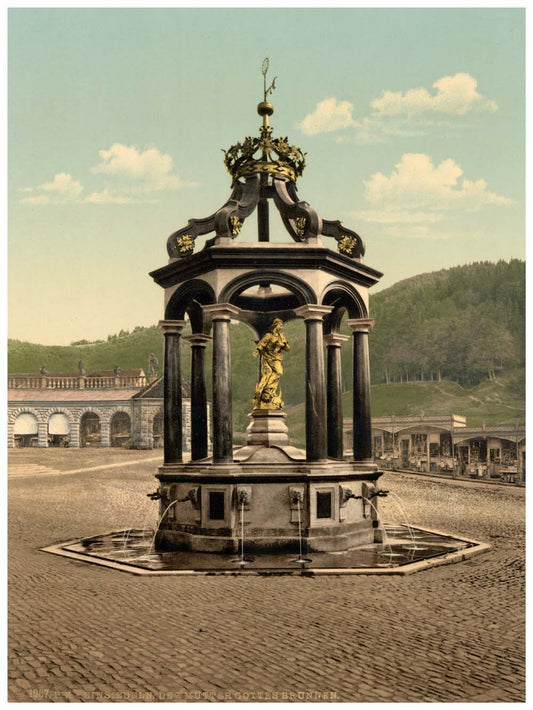 Einsiedeln, the fountain, Lake Lucerne, Switzerland 0400-5016