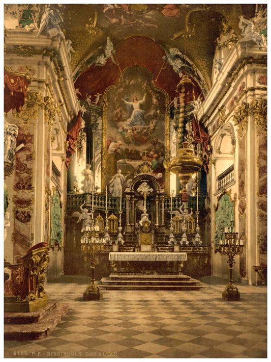 Einsiedeln, the altar in the Pilgrams' Church, Lake Lucerne, Switzerland 0400-5017