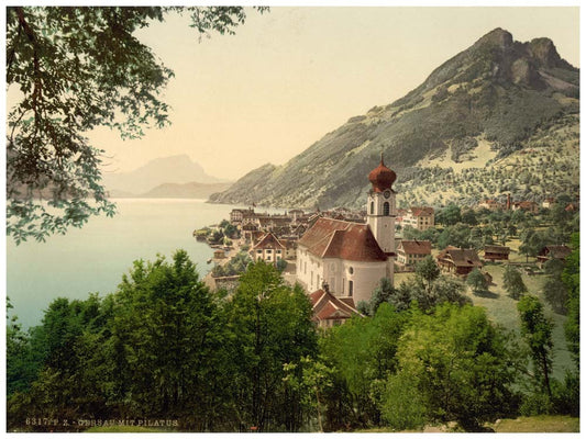 Gersau and Pilatus, Lake Lucerne, Switzerland 0400-5020