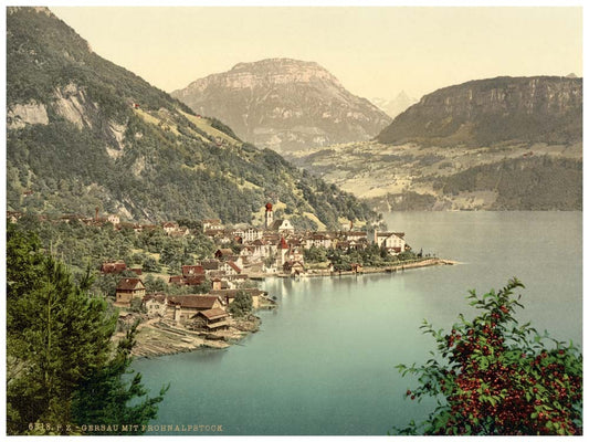 Gersau and Frohnalpstock, Lake Lucerne, Switzerland 0400-5021