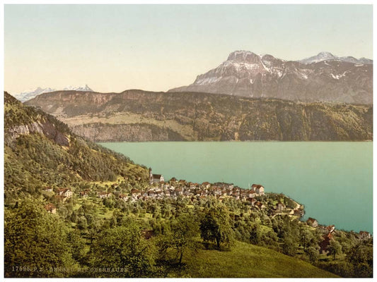 Gersau with Oberbauen, Lake Lucerne, Switzerland 0400-5022