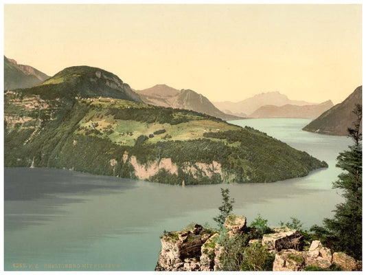 Seelisberg and Pilatus, Lake Lucerne, Switzerland 0400-5034