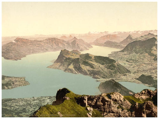 View over the Lake of Four Cantons, Pilatus, Switzerland 0400-5051