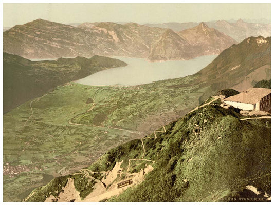 View of Stans, Lake of the Four Cantons and Rigi, Stanserhorn, Switzerland 0400-5072