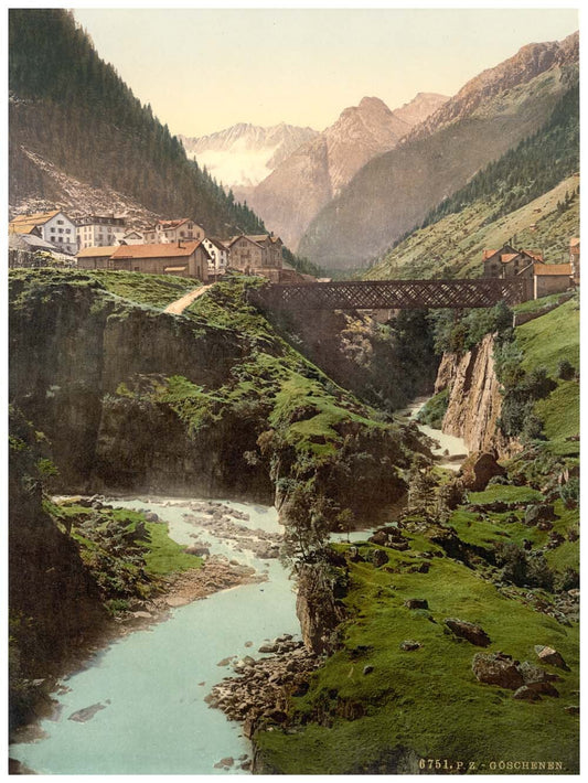 Goschenen and the Damma Glacier, St. Gotthard Railway, Switzerland 0400-5091