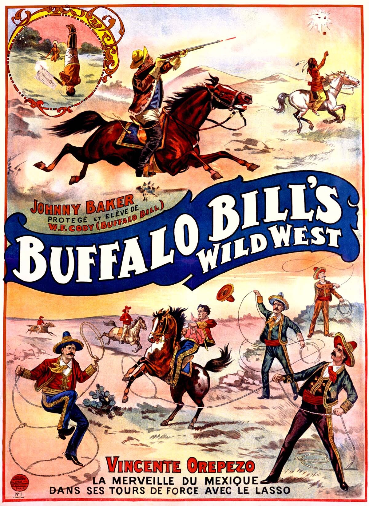 Buffalo Bill's Wild West, Johnny Baker and Vincente Orepezo 0000-0088