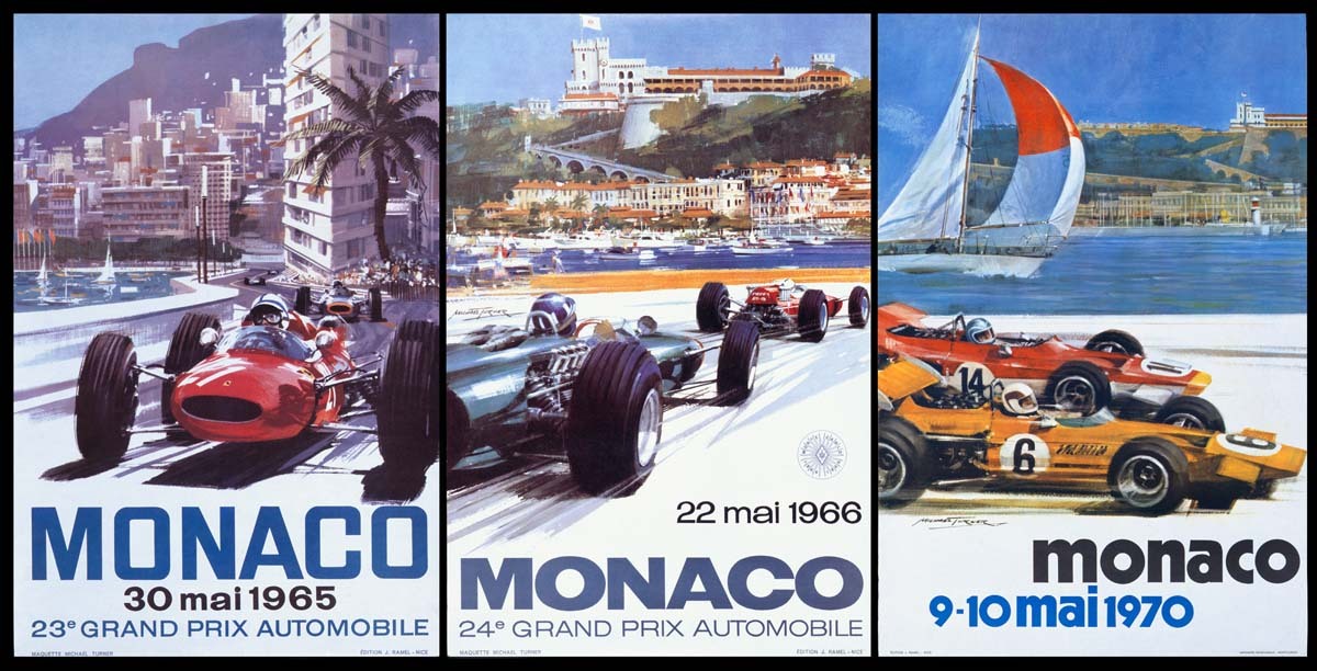 65 66 70 Monaco Grand Prix 3 IN 1 Poster 0000-0946