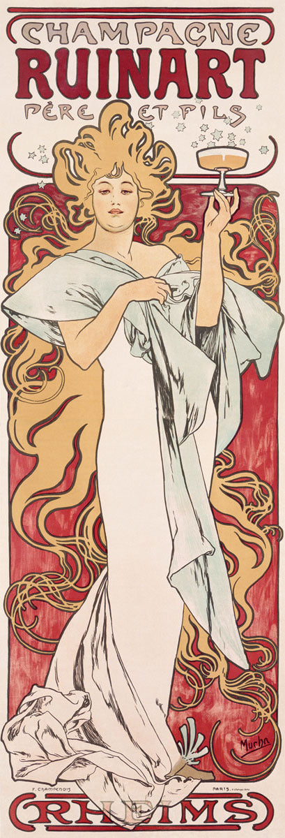 Mucha Champagne Ruinart Poster 0000-1011