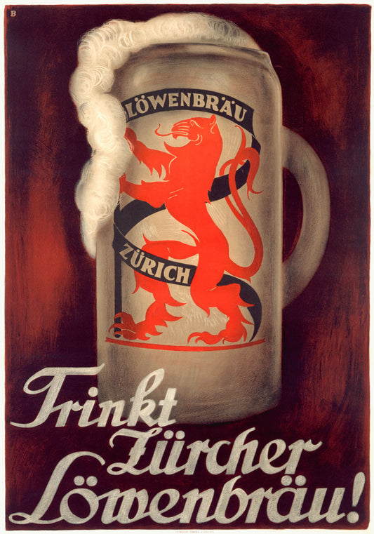 1927 Swiss Lowenbrau Beer Poster 0000-1080