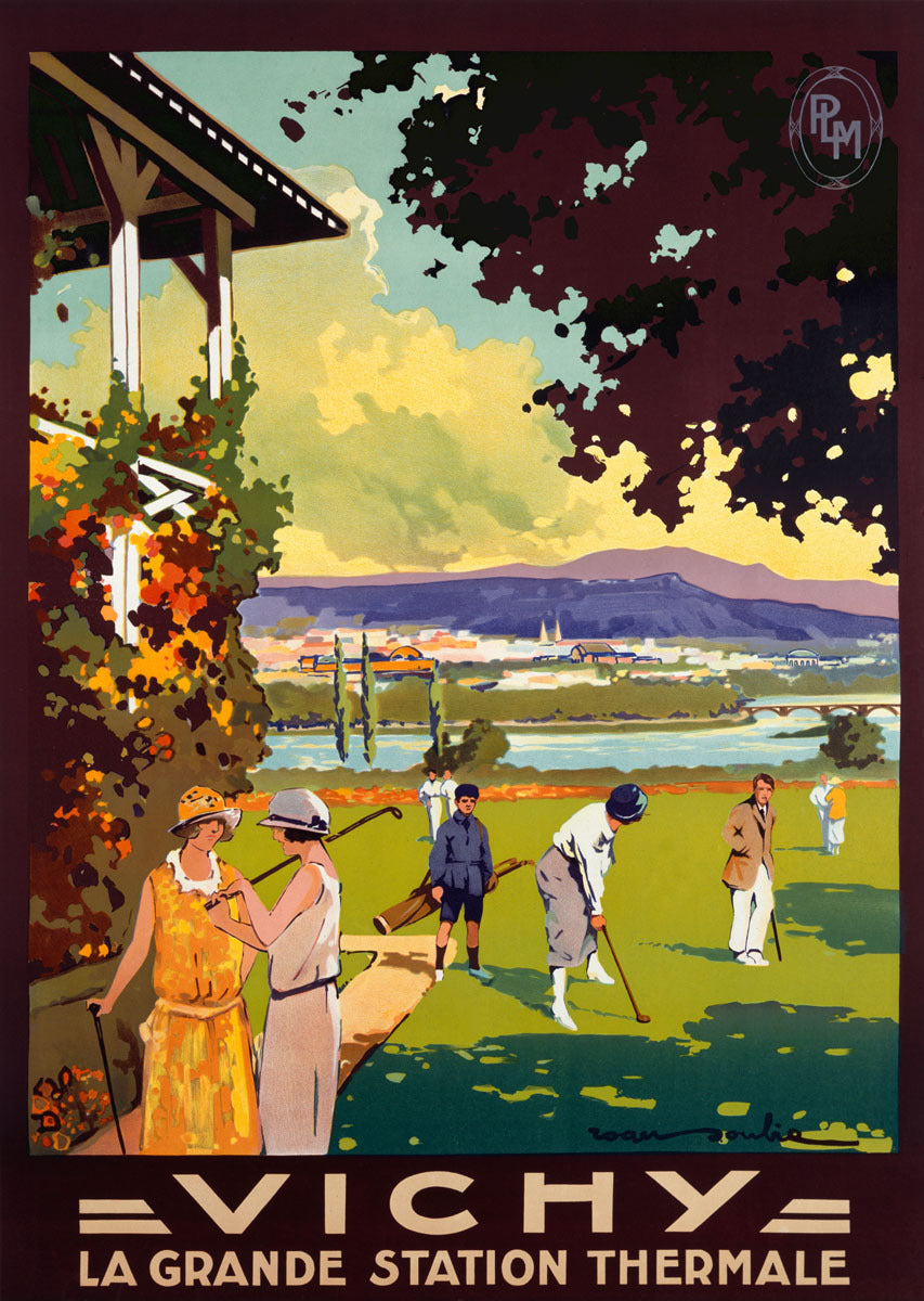 French Vichy Thermal Spa Golf Poster 0000-1110