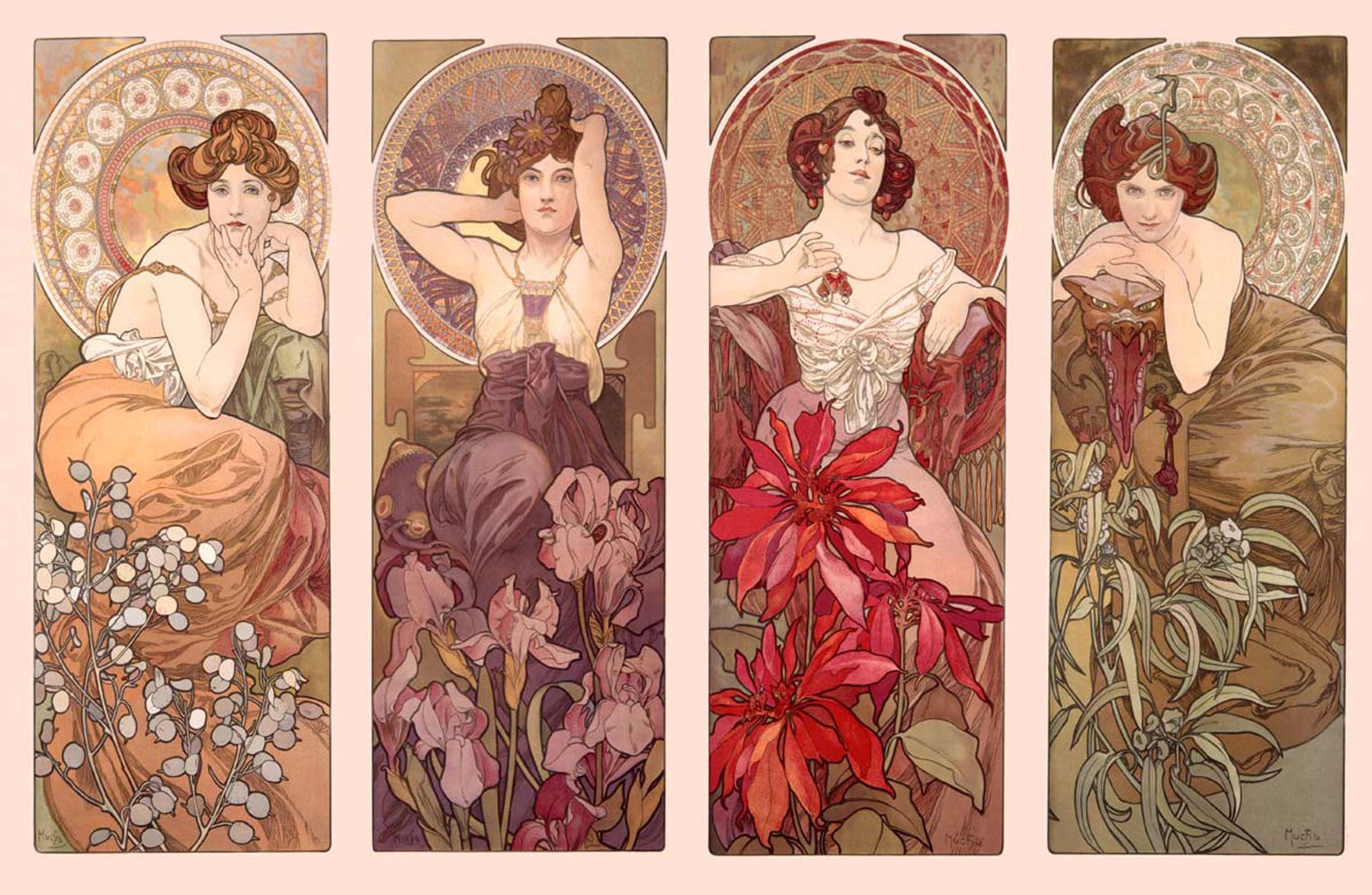 Mucha Precious Stones and Flowers 0000-1127