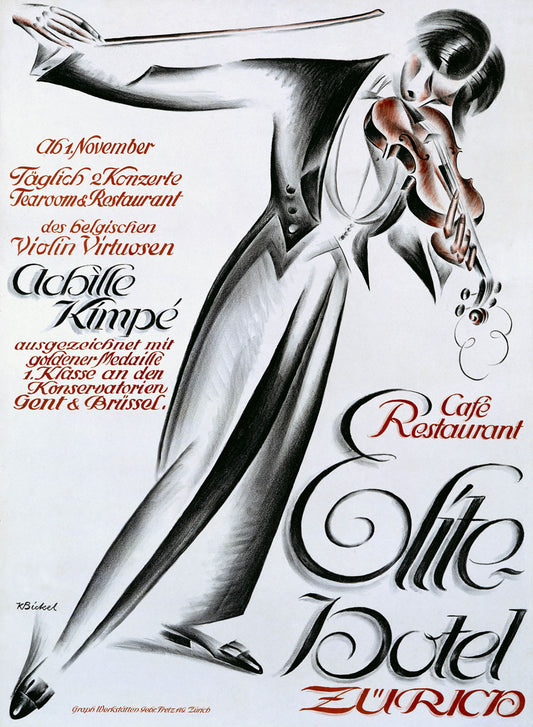 Elite Hotel Zurich Violinist Concert Poster 0000-1148