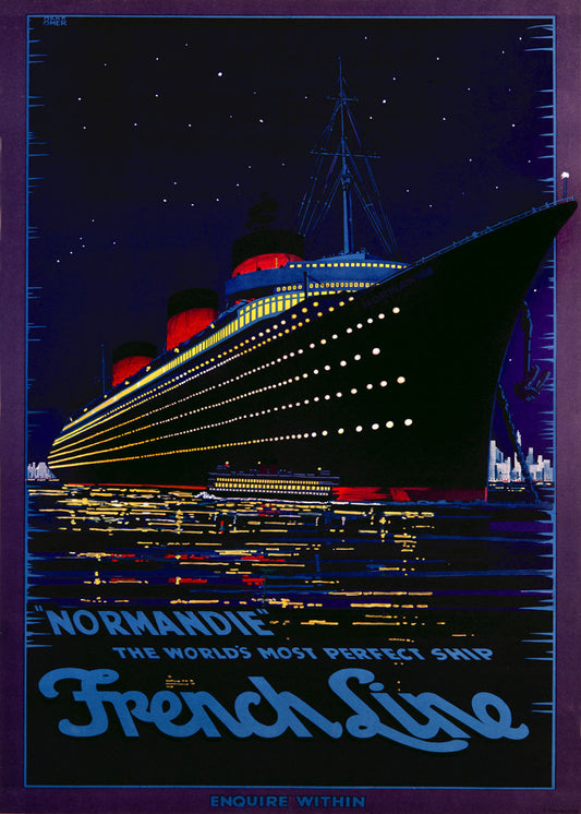 French Oceanliner Normandie Poster 0000-1161