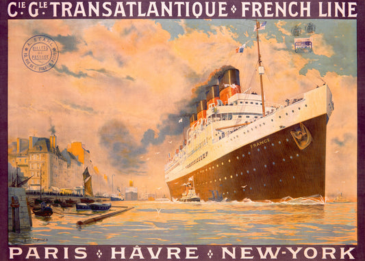 CG Transatlantique French Oceanline Poster 0000-1208