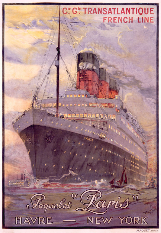 Atlantic Paris New York Oceanline Poster 0000-1209