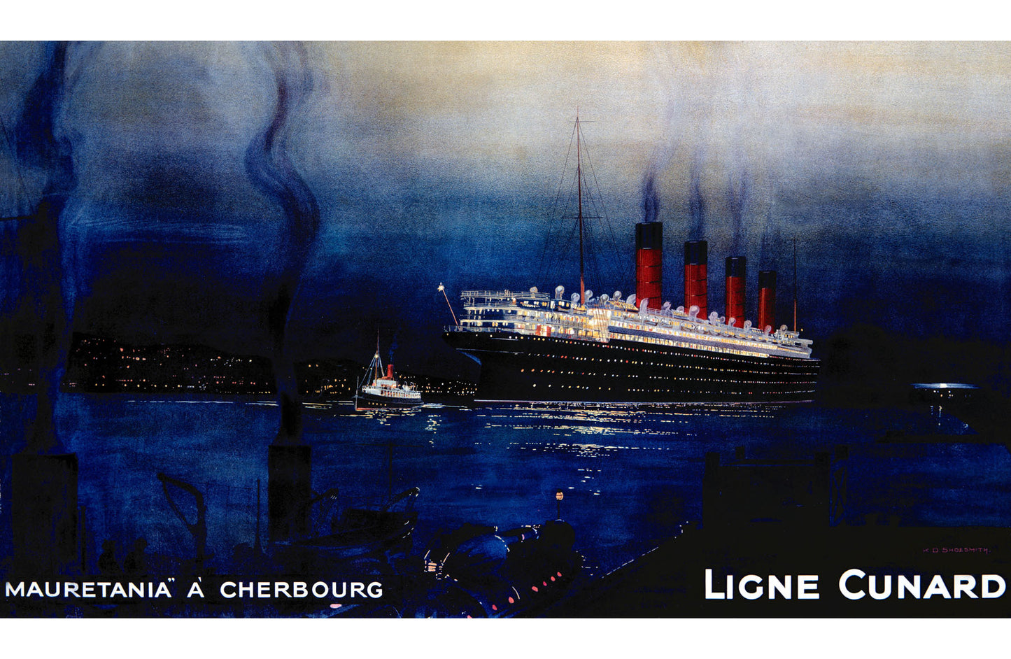 Cunard Maretania Oceanline Poster 0000-1210