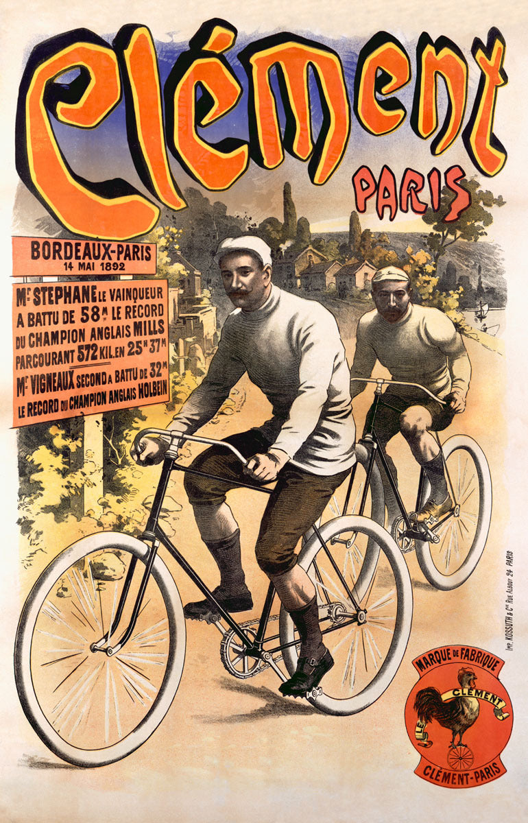 French Clement Bicycle Race Poster 0000-1323