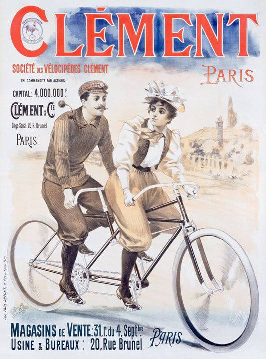 Clement Tandem Bicycle Poster 0000-1341