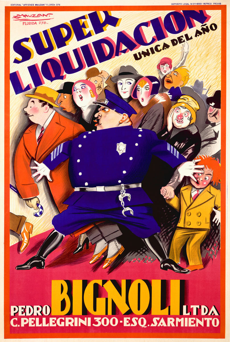 Bignoli Super Liquidacion Police Poster 0000-1367