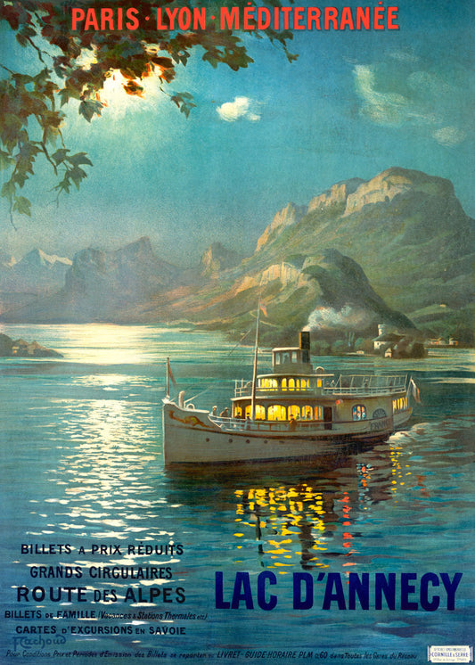 PLM Railway Lake D Annecy Travel Poster 0000-6331