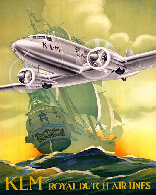 KLM Royal Dutch Airline Poster 0000-6382