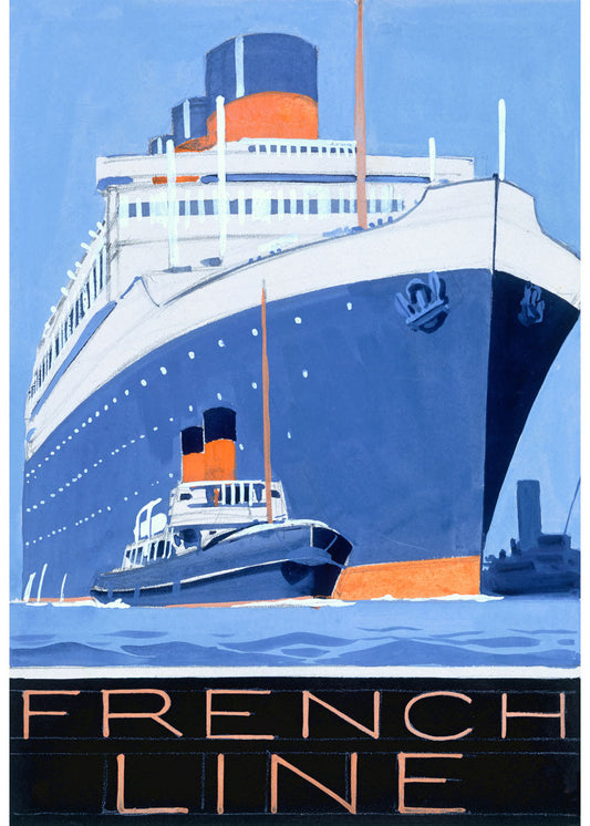 French Oceanliner Ile de France Poster 0000-6392