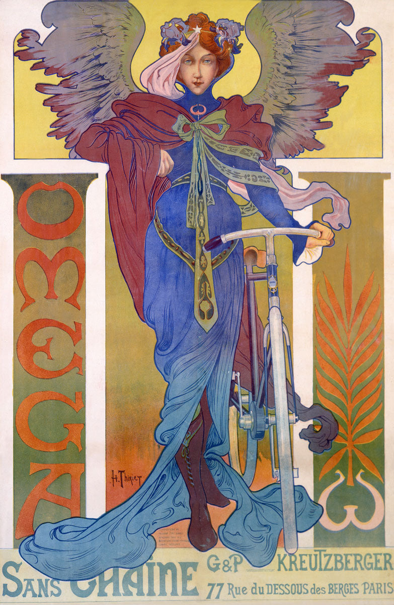 Nouveau Omega Bicycle Poster 0000-6481