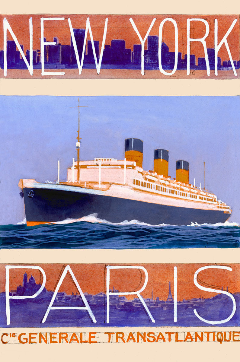 French Oceanline Generale New York Poster 0000-6500