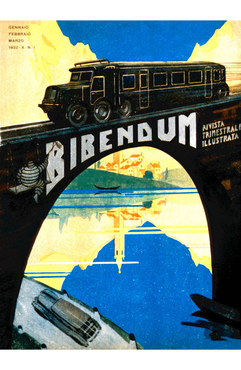 Michelin Bibendum Auto Train Tire Poster 0000-6745