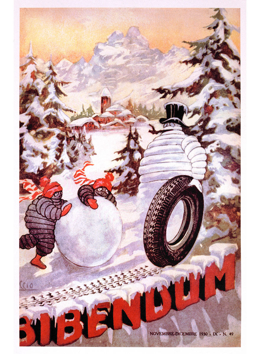 Michelin Bibendum Snowman Tire Poster 0000-6746