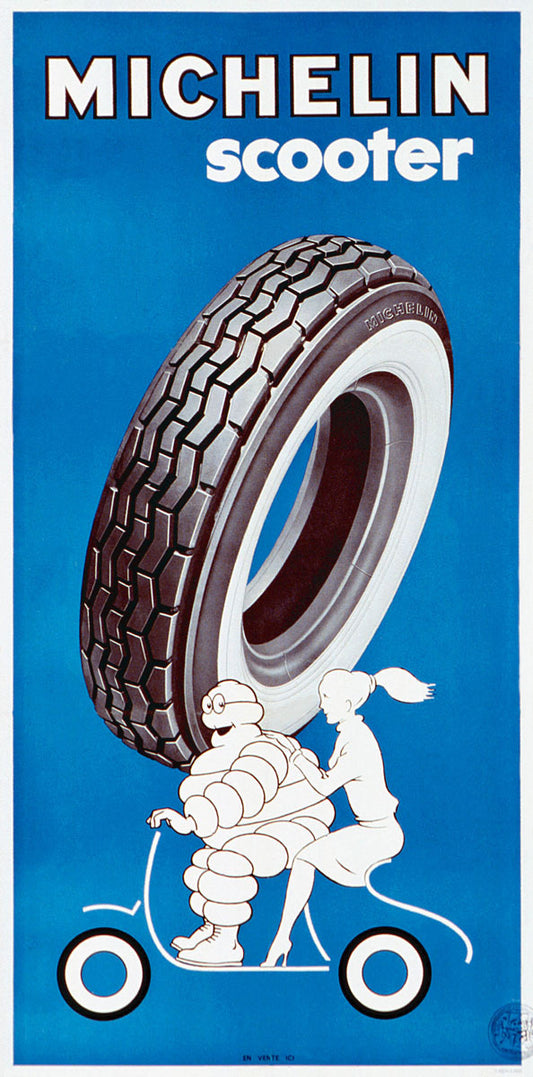 Michelin Bibendum Scooter Tire Poster 0000-6782