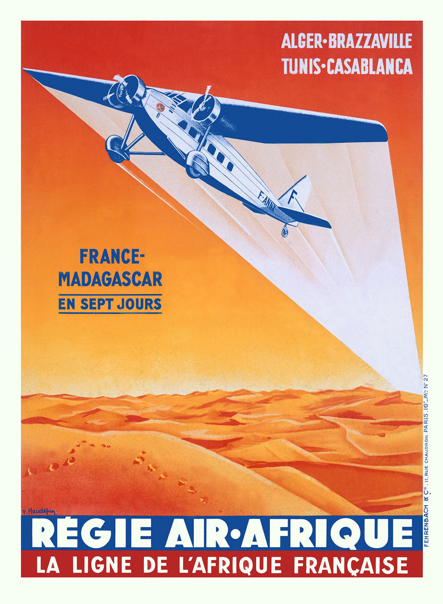 Regie Melgache Africa Airline Poster 0000-6819