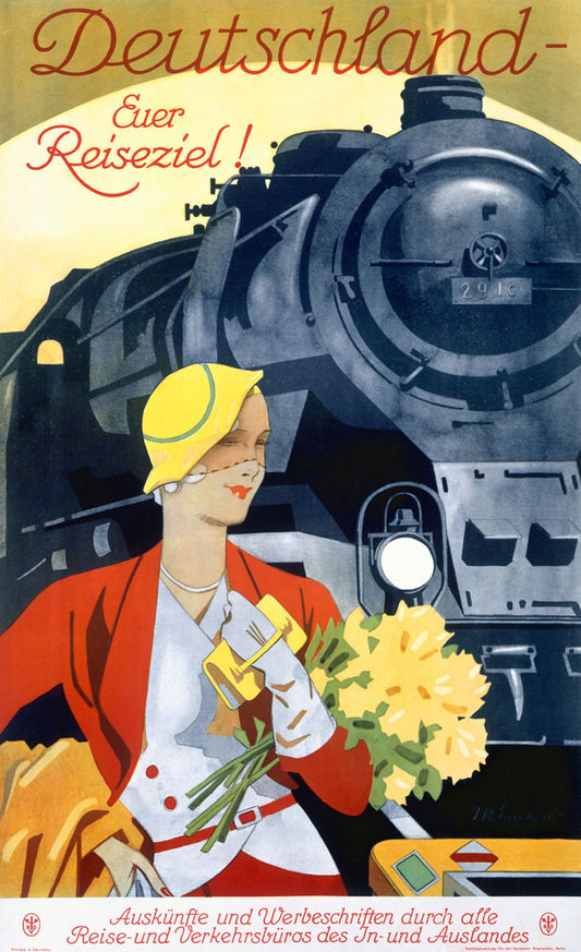 German Railway Spring Travel Poster 0000-6831