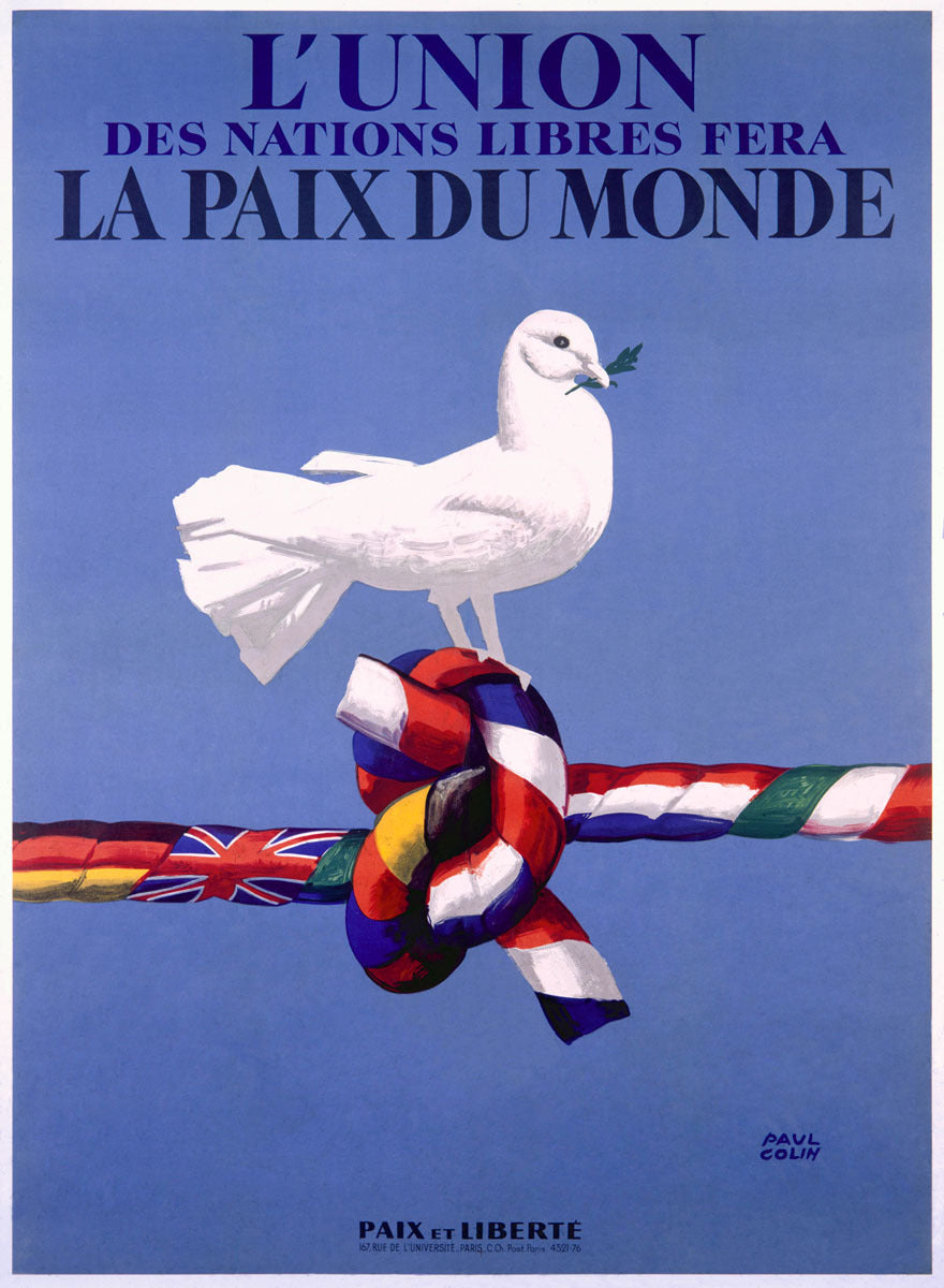 French Labor Union Dove Poster 0000-6845